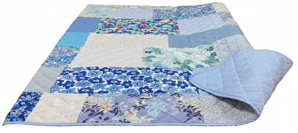 Quilted Patchwork Cotton Bedspread