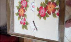 Hand-Painted Floral Tablecloth 150×150