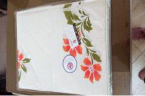 Hand-Painted Floral Tablecloth 150×150