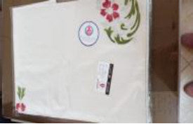 Hand-Painted Floral Tablecloth 150×150