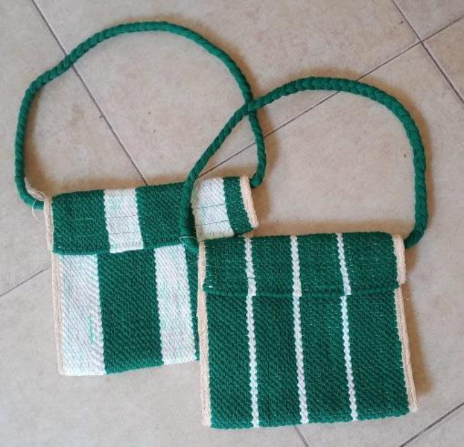 Handwoven Flap Crossbody Bag