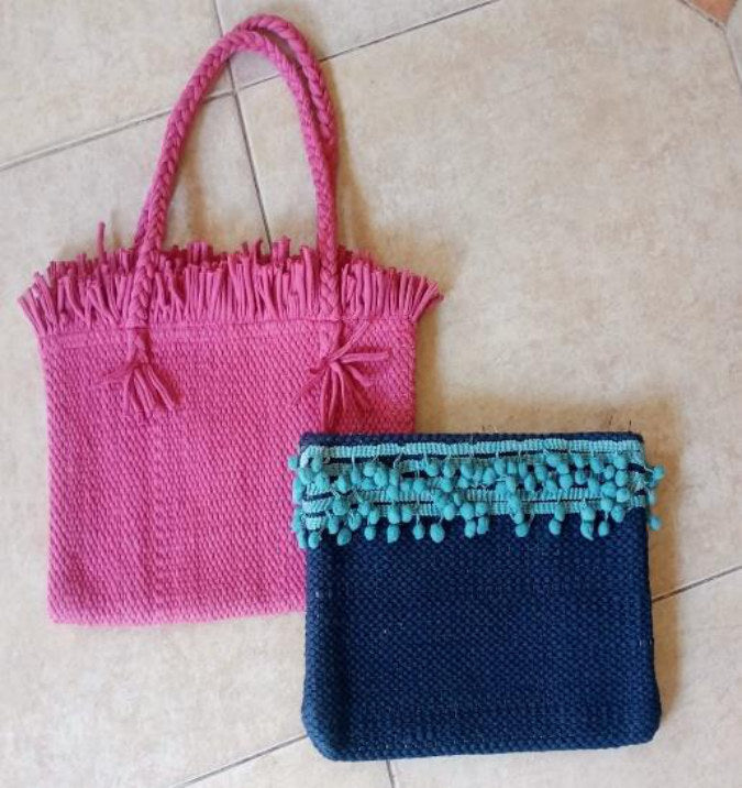 Handwoven Fringe Tote Bag