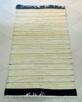 Handwoven Kilim – Cream & Black Stripe