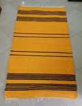Handwoven Kilim – Yellow with Black Stripes